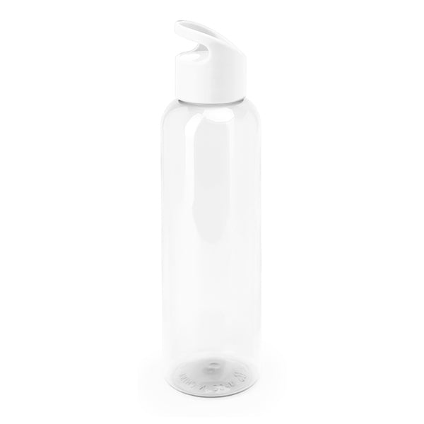Garrafa Plástica Transparente 500ml com Tampa Branca
