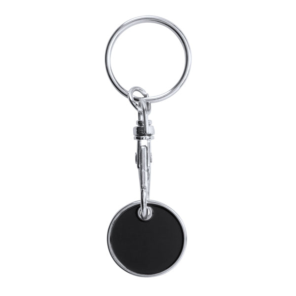 Chaveiro de Metal com Disco Acrílico Transparente