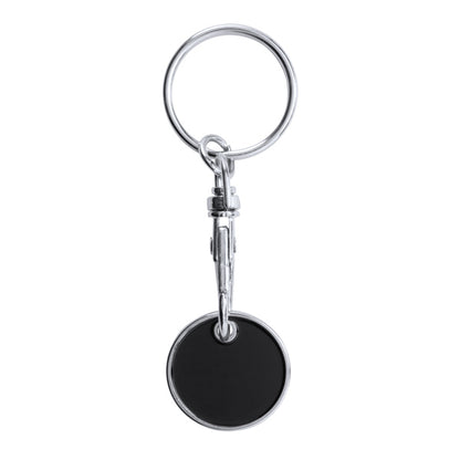 Chaveiro de Metal com Disco Acrílico Transparente