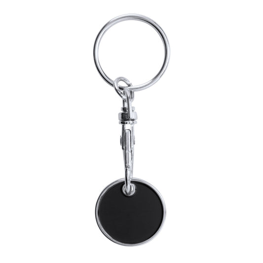 Chaveiro de Metal com Disco Acrílico Transparente