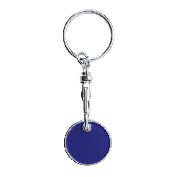 Chaveiro de Metal com Disco Acrílico Transparente