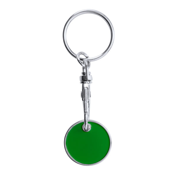 Chaveiro de Metal com Disco Acrílico Transparente