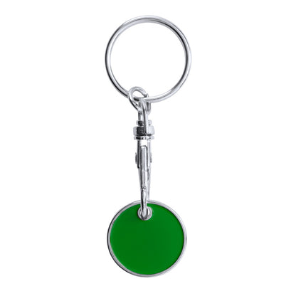 Chaveiro de Metal com Disco Acrílico Transparente