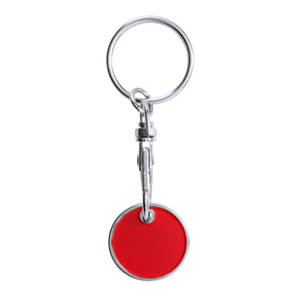 Chaveiro de Metal com Disco Acrílico Transparente