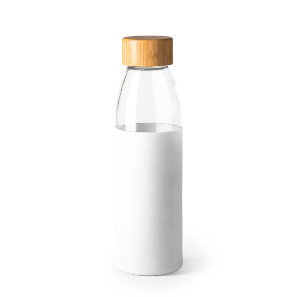 Garrafa de Vidro com Tampa de Bambu 500ml