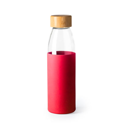 Garrafa de Vidro com Tampa de Bambu 500ml