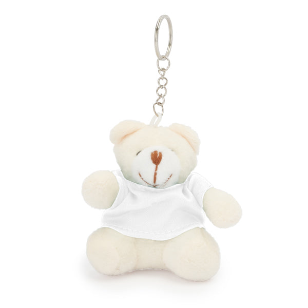 Urso de Peluche em Miniatura com Chaveiro de Pelúcia