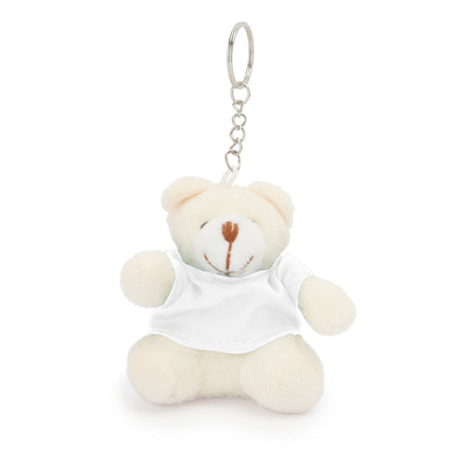 Urso de Peluche em Miniatura com Chaveiro de Pelúcia