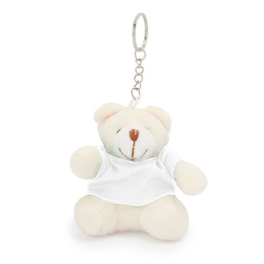 Urso de Peluche em Miniatura com Chaveiro de Pelúcia