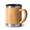 Caneca Térmica em Bambu com Interior Colorido