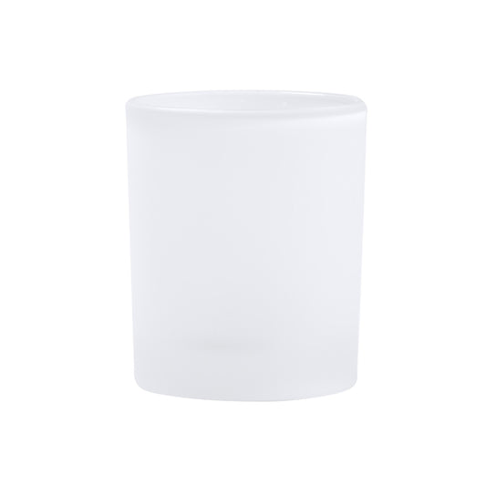 Copo de Vidro Fosco com Tampa e Canudo 400ml