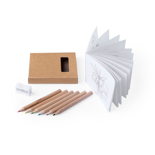 Conjunto Criativo de Lápis e Almofada para Colorir