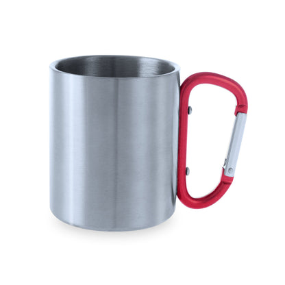 Caneca de Aço Inox 220ml com Asa Mosquetão