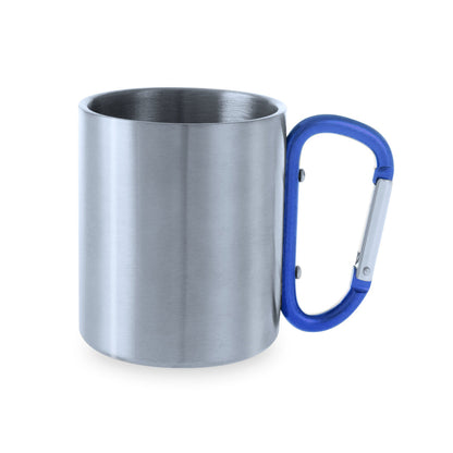Caneca de Aço Inox 220ml com Asa Mosquetão