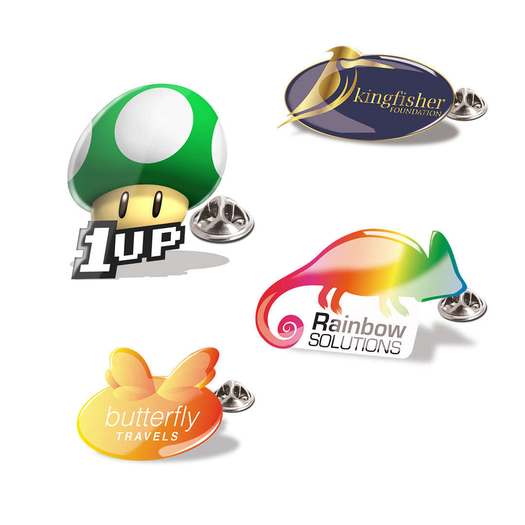 Pin Personalizável com Doming e Impressão a Cores