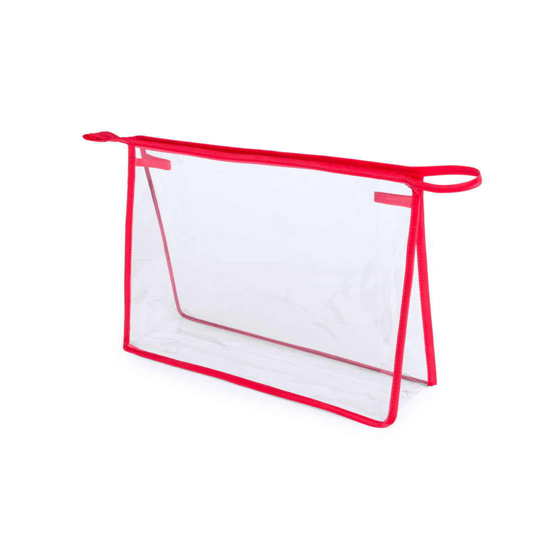 Neceser Transparente em PVC Resistente com Asa Colorida