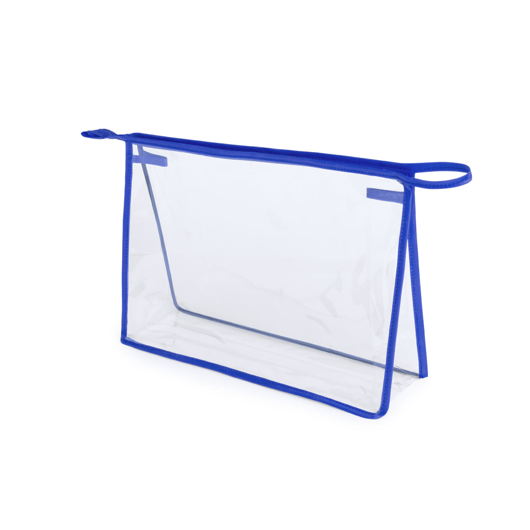 Neceser Transparente em PVC Resistente com Asa Colorida
