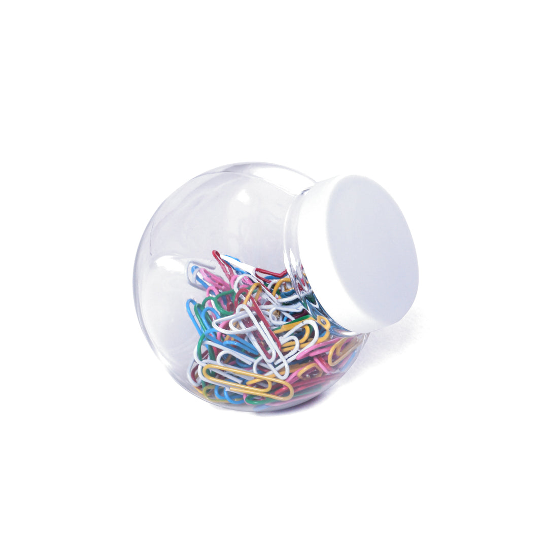 Rhydor - Porta Clips Transparente com Clips Multicolor