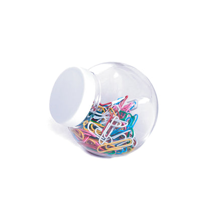 Rhydor - Porta Clips Transparente com Clips Multicolor
