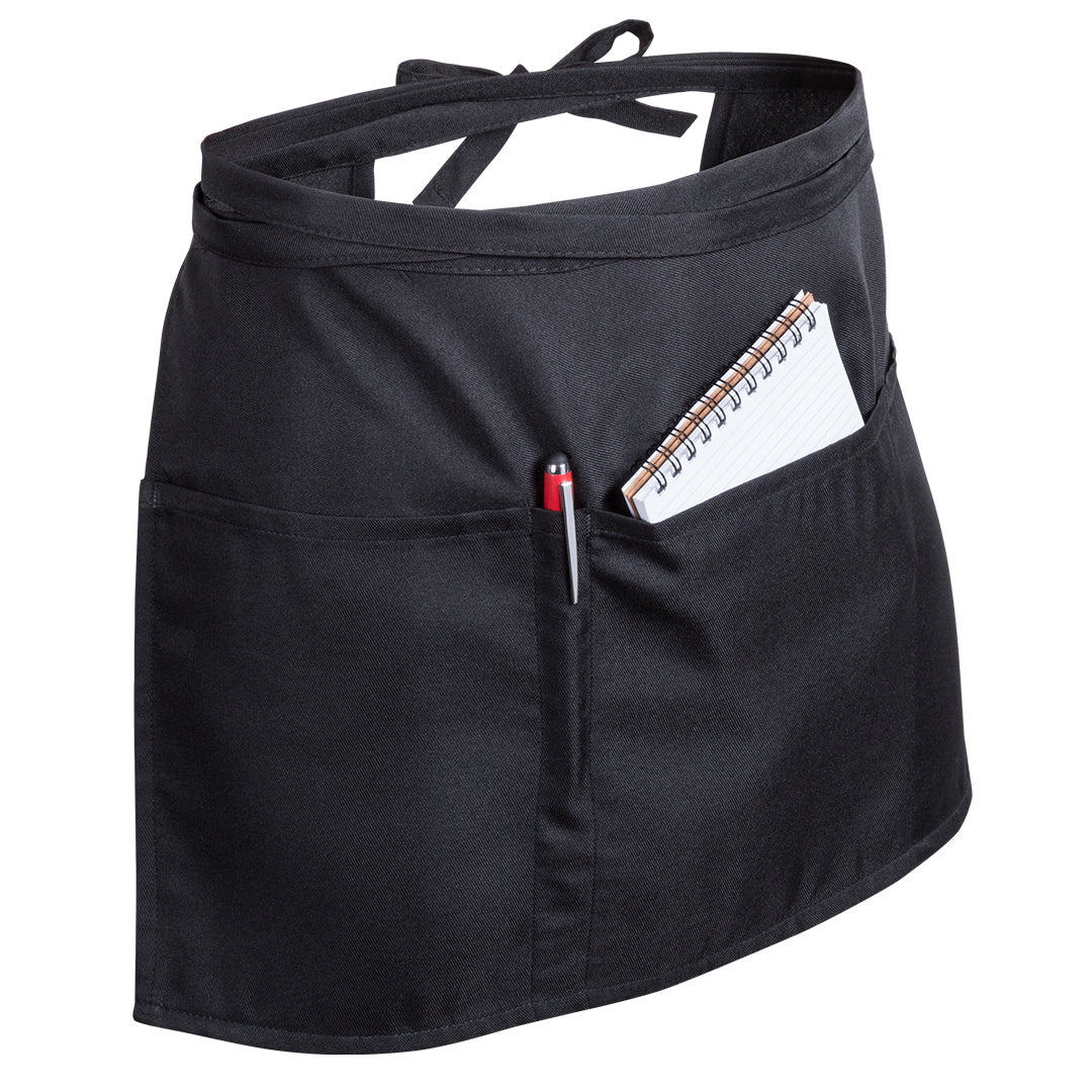 Delantal Milty Preto com Bolsos e Ajustável