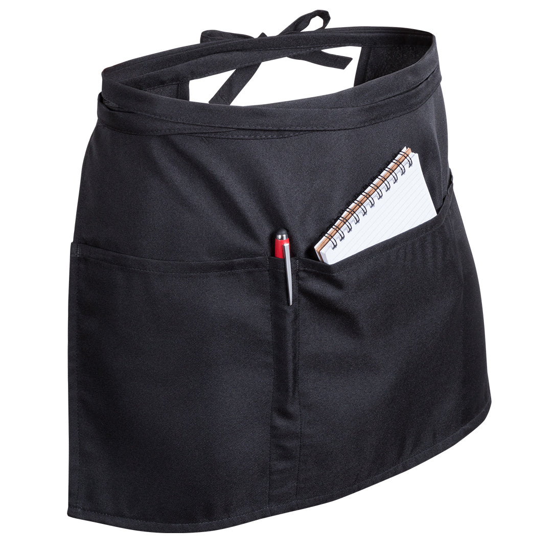 Delantal Milty Preto com Bolsos e Ajustável