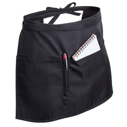 Delantal Milty Preto com Bolsos e Ajustável