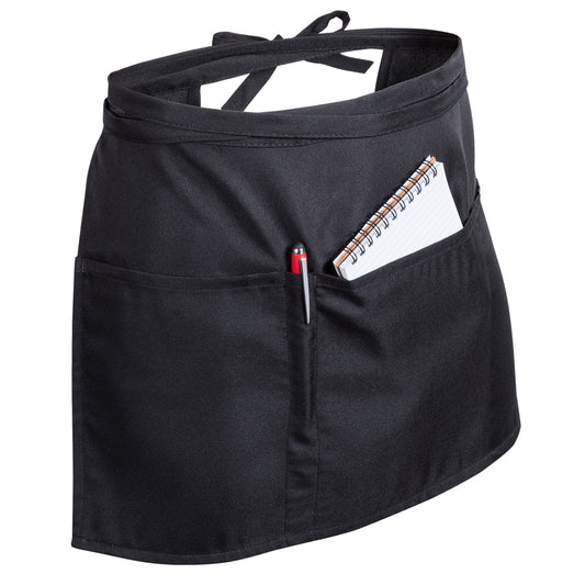 Delantal Milty Preto com Bolsos e Ajustável