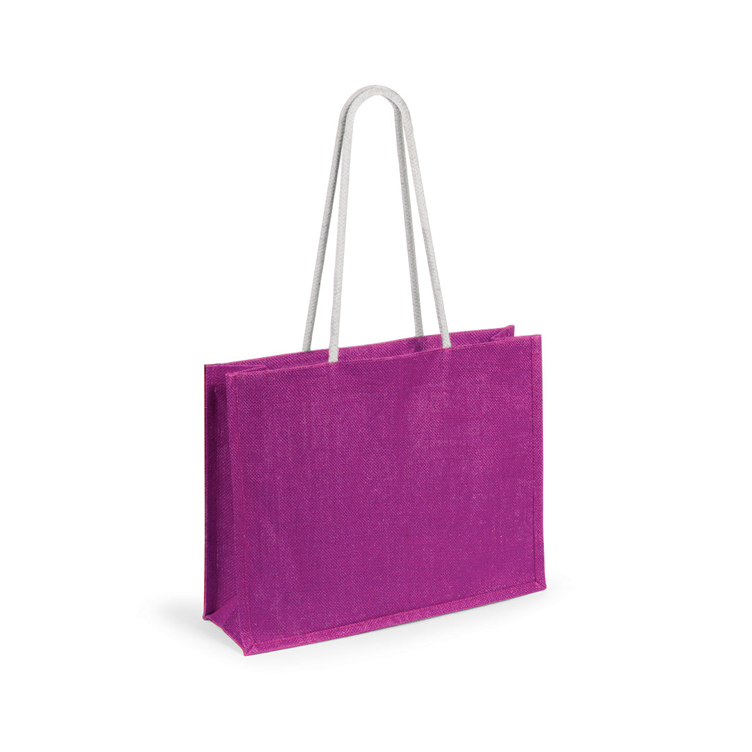 Bolsa de juta colorida com asas reforçadas 10kg