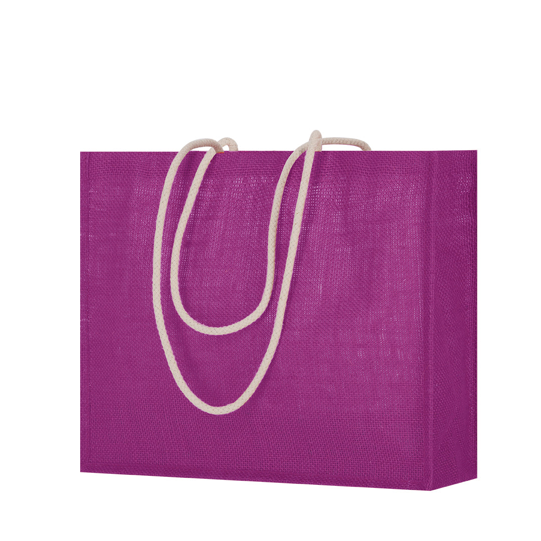 Bolsa de juta colorida com asas reforçadas 10kg
