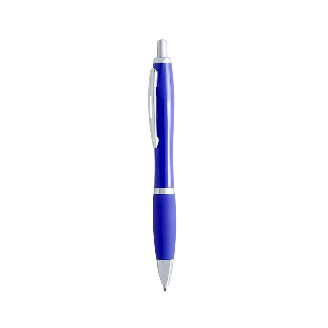 Caneta Clexton Bicolor com Clip Metálico e Tinta Azul