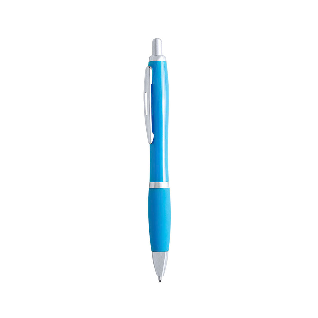Caneta Clexton Bicolor com Clip Metálico e Tinta Azul