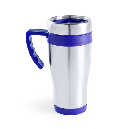 Caneca Inox Brilhante 450ml com Tampa Doseadora