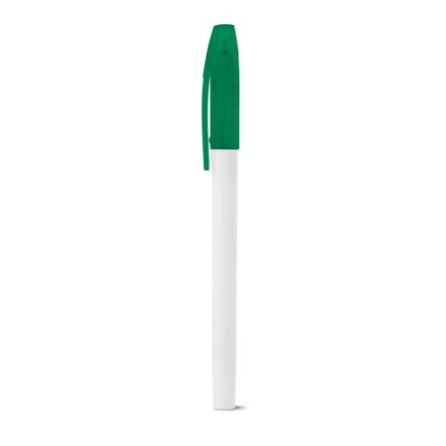 Esferográfica JADE com corpo branco e detalhes coloridos