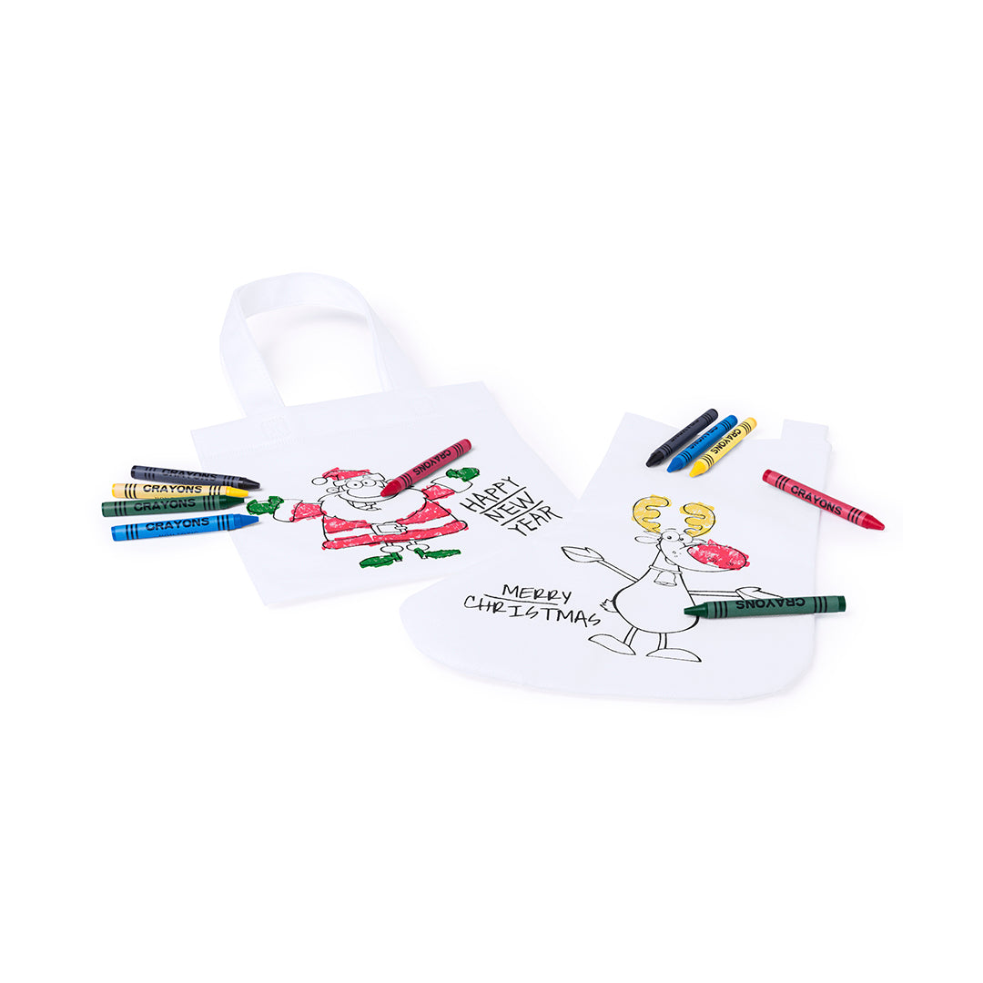 Plicom - Meia Branca para Colorir com 5 Ceras