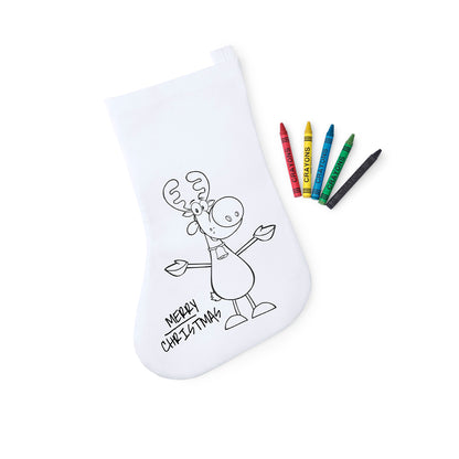 Plicom - Meia Branca para Colorir com 5 Ceras