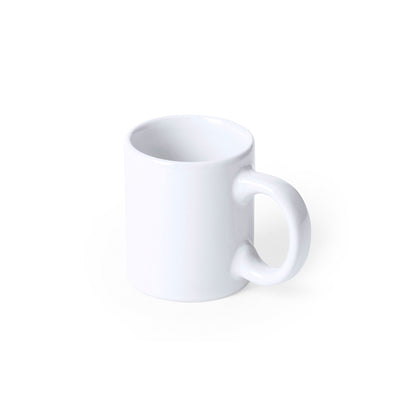 Caneca de Cerâmica Branca 80ml - Elegância Compacta