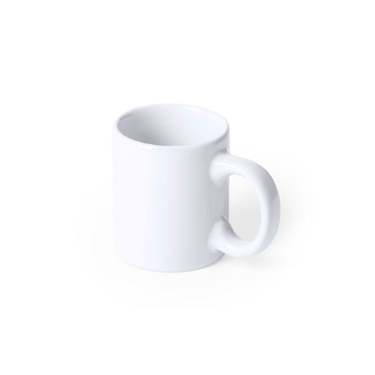 Caneca de Cerâmica Branca 80ml - Elegância Compacta