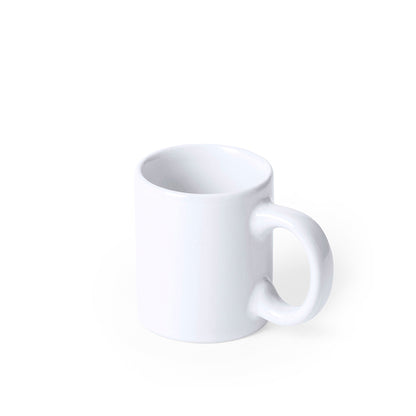 Caneca de Cerâmica Branca 80ml - Elegância Compacta