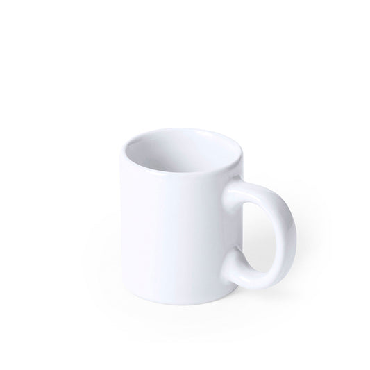 Caneca de Cerâmica Branca 80ml - Elegância Compacta