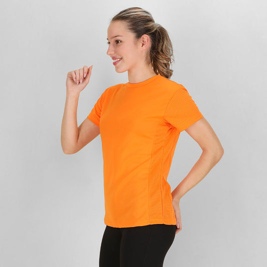 T-shirt Técnica Feminina Respirável em Cores Vibrantes