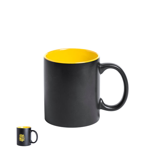 Caneca Cerâmica 350ml com Interior Colorido