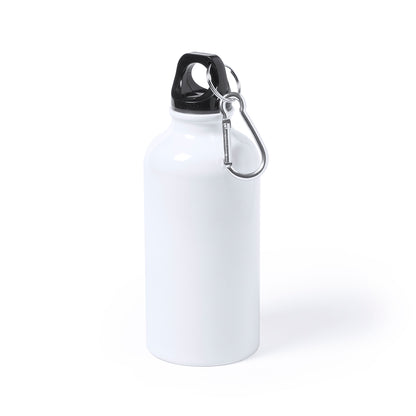 Bidão Sublimação 400ml Branco com Mosquetão