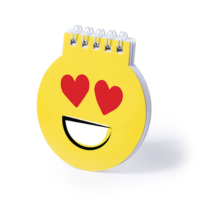 Libreta Amarela com Designs Emoji Divertidos