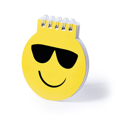 Libreta Amarela com Designs Emoji Divertidos