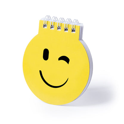 Libreta Amarela com Designs Emoji Divertidos