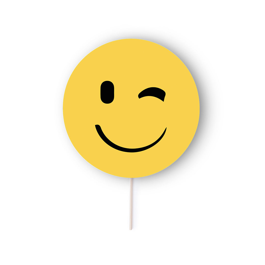 Pai Pai Selfie Emoji Amarelo Divertido