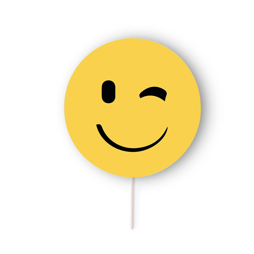 Pai Pai Selfie Emoji Amarelo Divertido