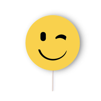 Pai Pai Selfie Emoji Amarelo Divertido