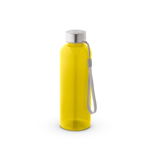 Garrafa em PET 100% reciclado com tampa em aço inoxidável 600 mL