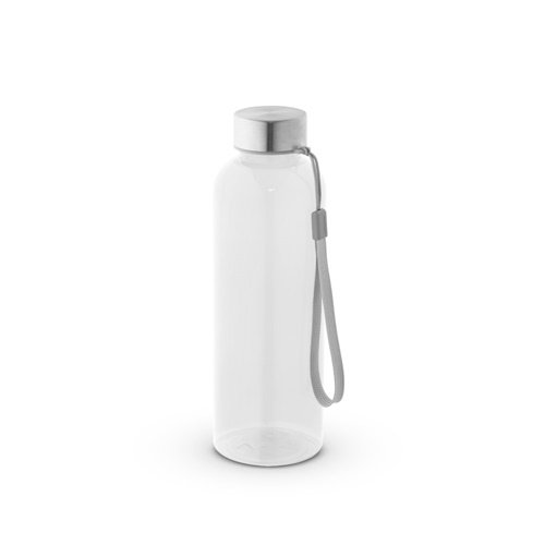 Garrafa em PET 100% reciclado com tampa em aço inoxidável 600 mL